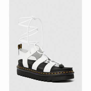 Dr Martens Női Nartilla Bőr Gladiator Szandál Fehér